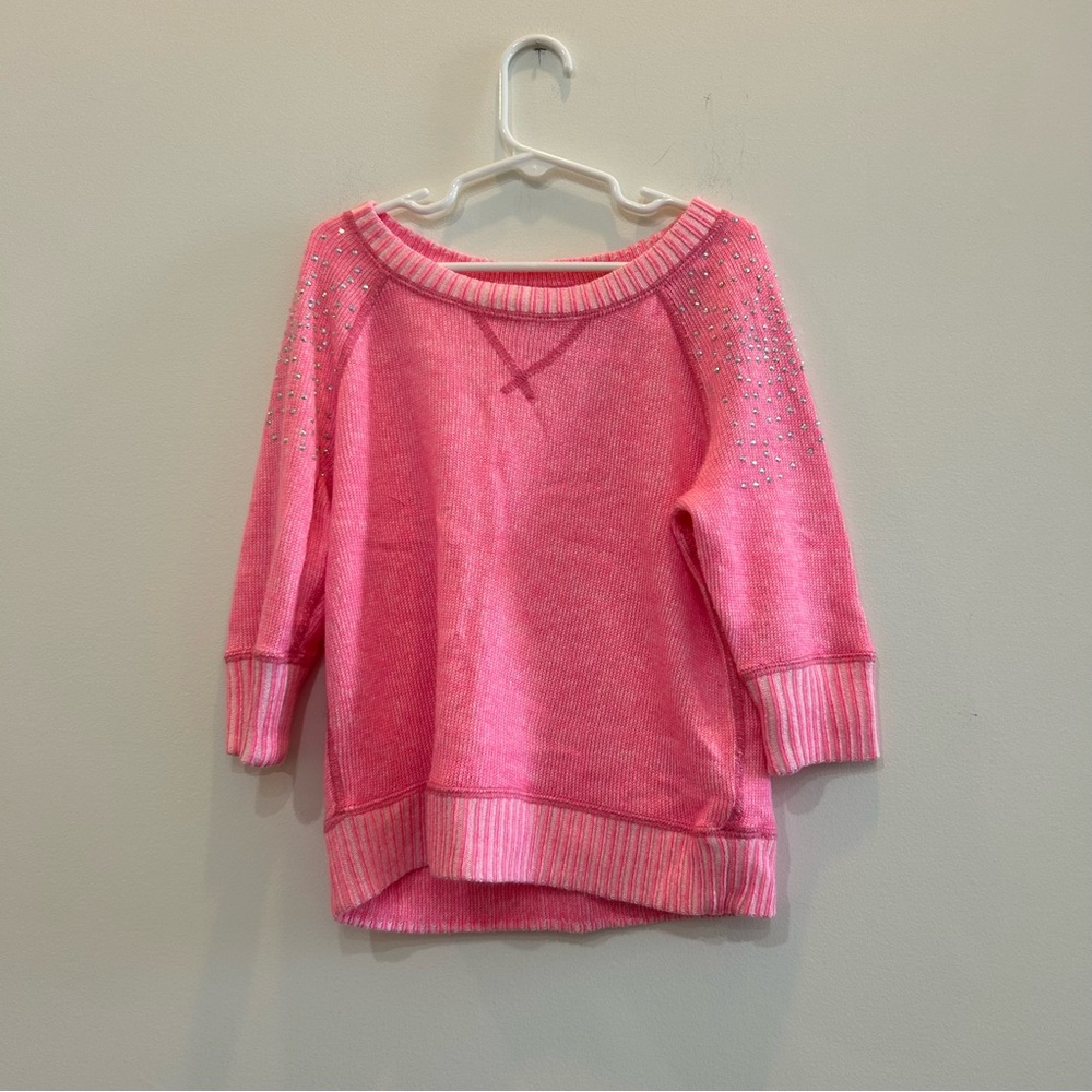 Justice bright pink sweater. Size 8.